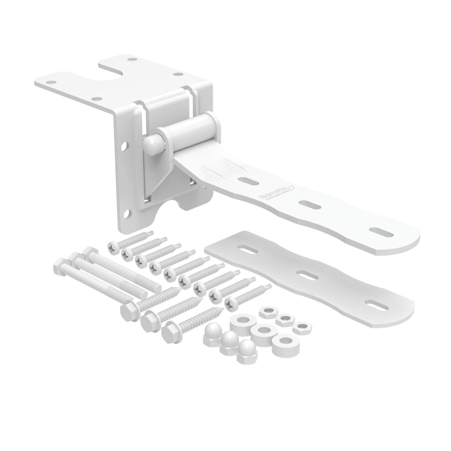 Strap Hinge - Walk Gate-Hinges-BOL Hardware-White-24-FenceCenter