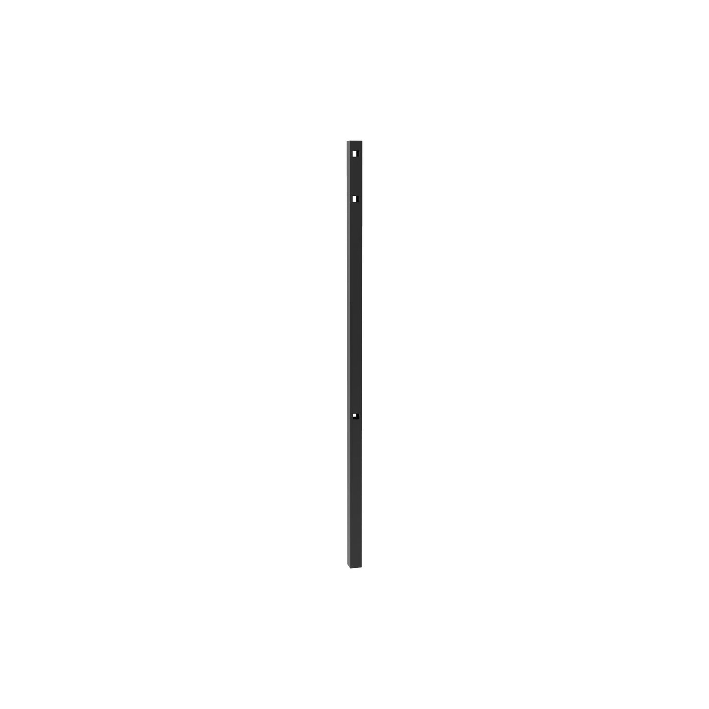 Line Post - 2" x 2" x 70" (G)-Aluminum Fence Posts-ActiveYards-Black-FenceCenter