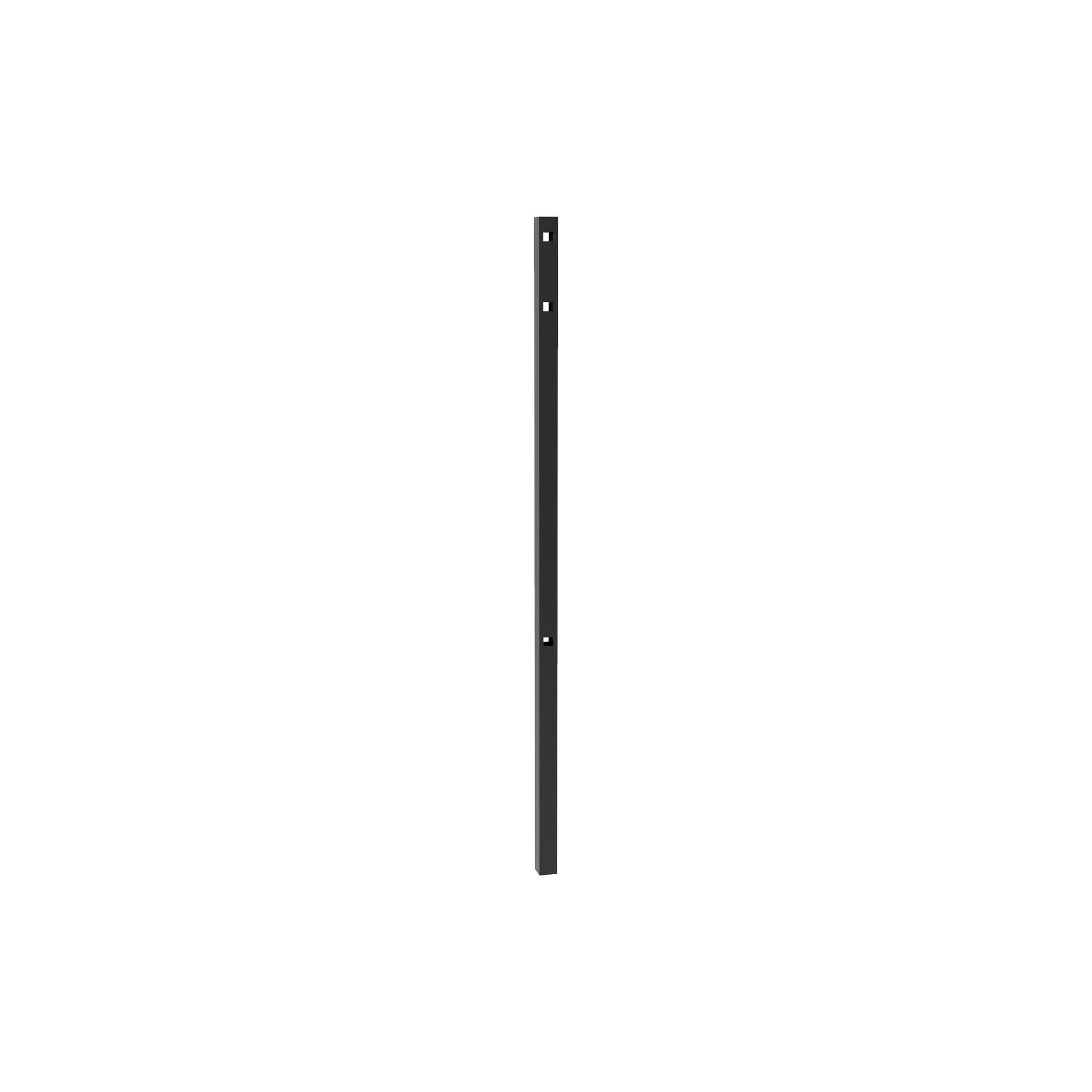 Line Post - 2" x 2" x 70" (G)-Aluminum Fence Posts-ActiveYards-Black-FenceCenter