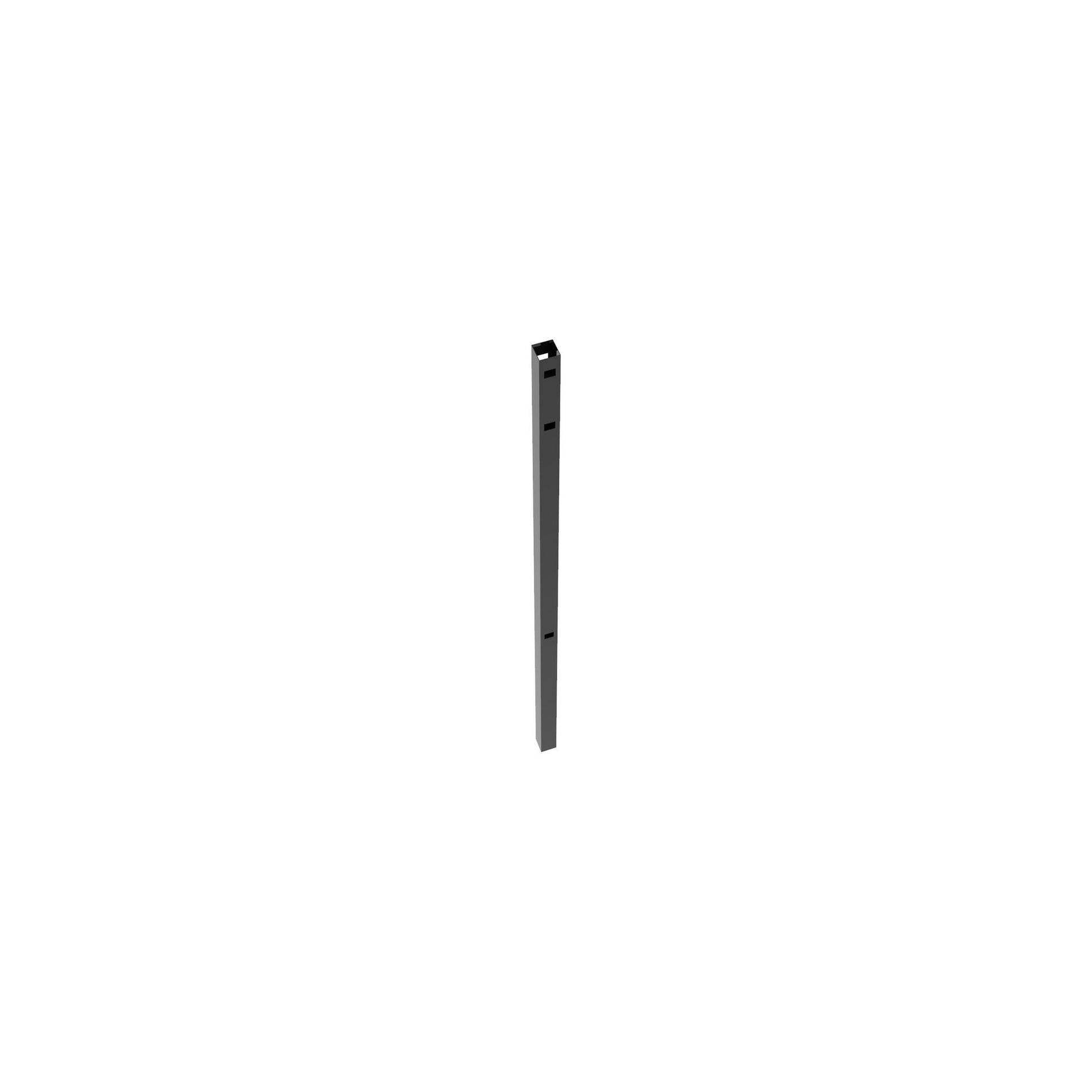 Line Post - 2" x 2" x 70" (G)-Aluminum Fence Posts-ActiveYards-Black-FenceCenter