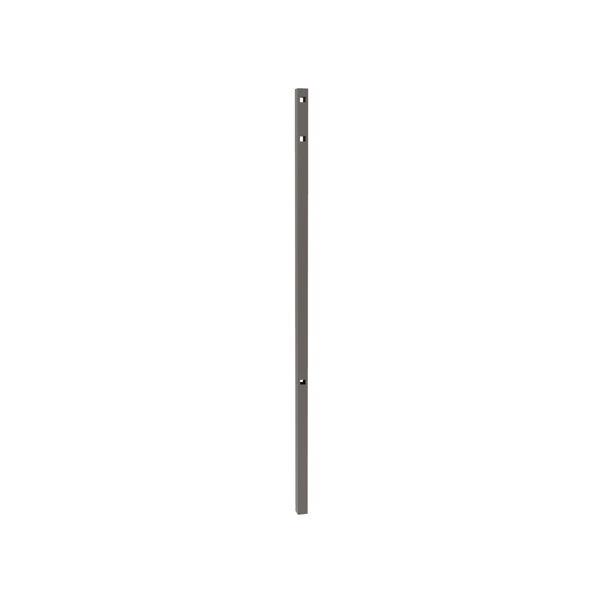 Line Post - 2" x 2" x 82" (H)-Aluminum Fence Posts-ActiveYards-Pewter-FenceCenter