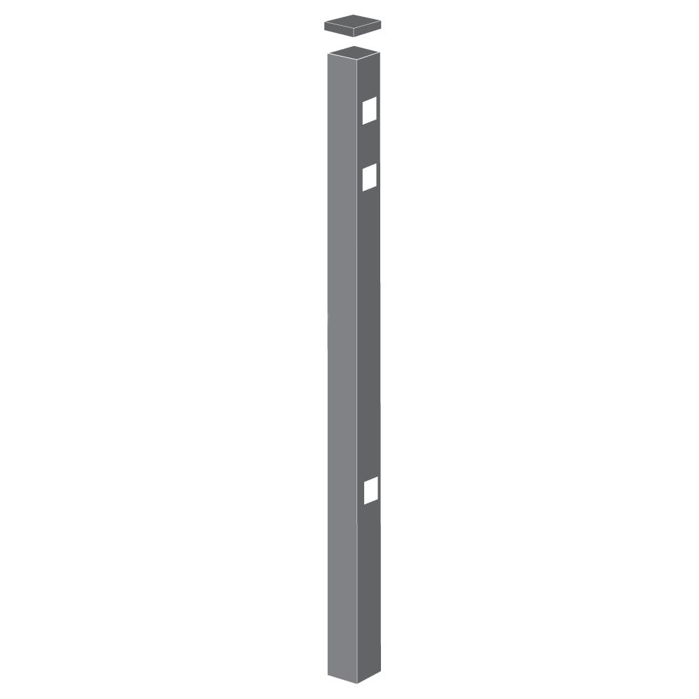 End Post - 2" x 2" x 82" (H)-Aluminum Fence Posts-ActiveYards-FenceCenter