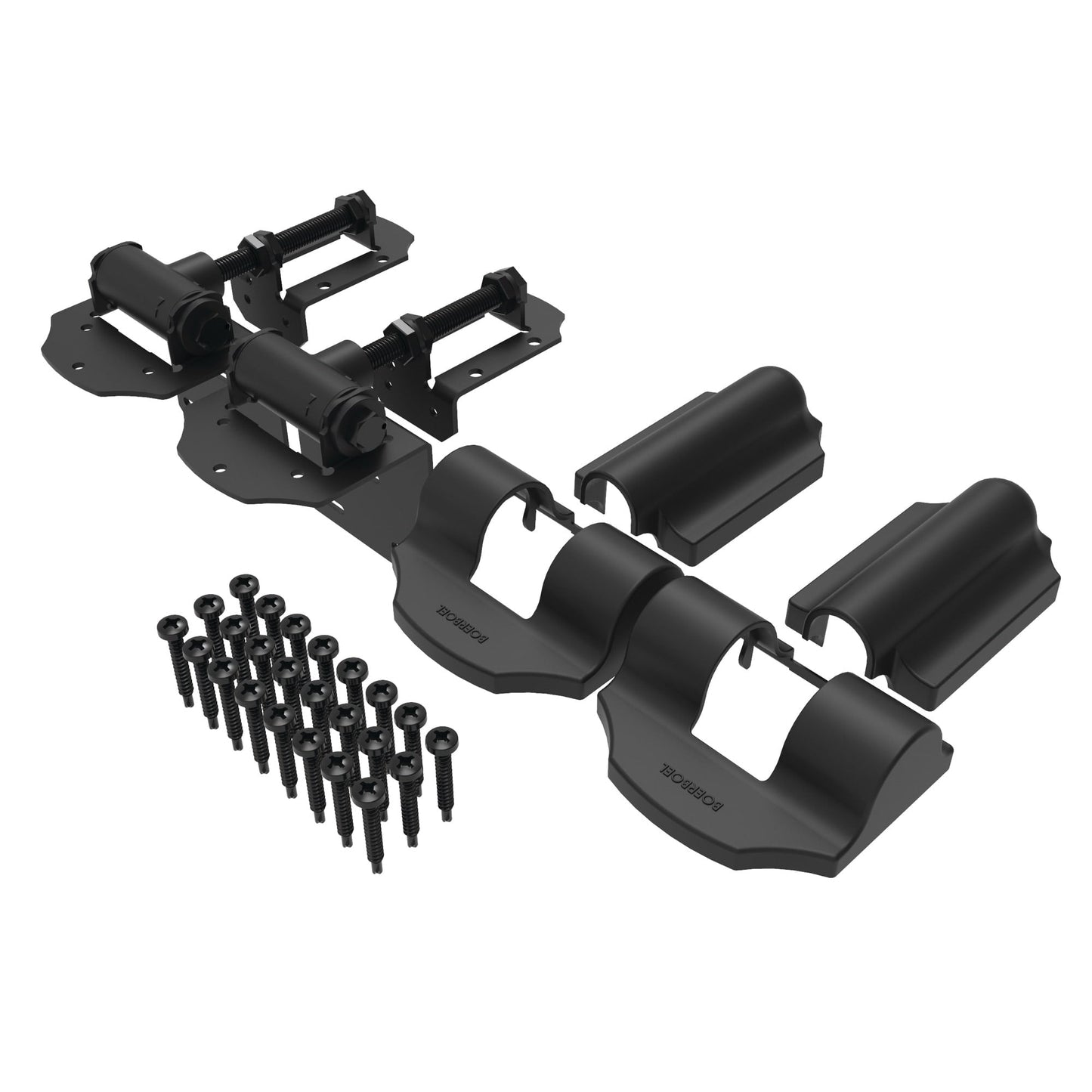 Contemporary Wrap Hinge - Heavy Duty-Hinges-BOL Hardware-Black Stainless Steel-8-FenceCenter