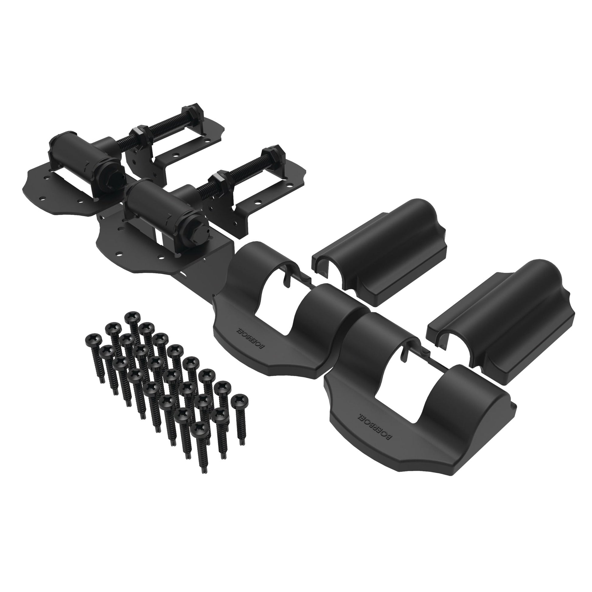 Contemporary Wrap Hinge - Heavy Duty-Hinges-BOL Hardware-Black Stainless Steel-8-FenceCenter