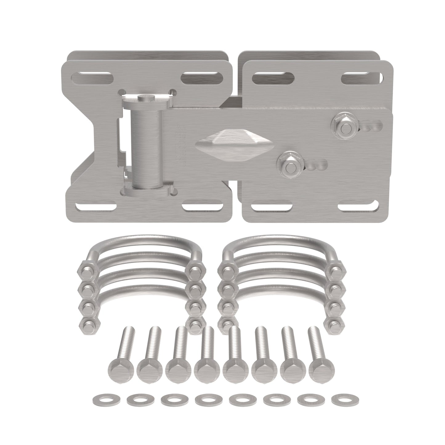 Chain Link/Farm Hinge - Heavy Duty-Hinges-BOL Hardware-Matte Silver-6-FenceCenter