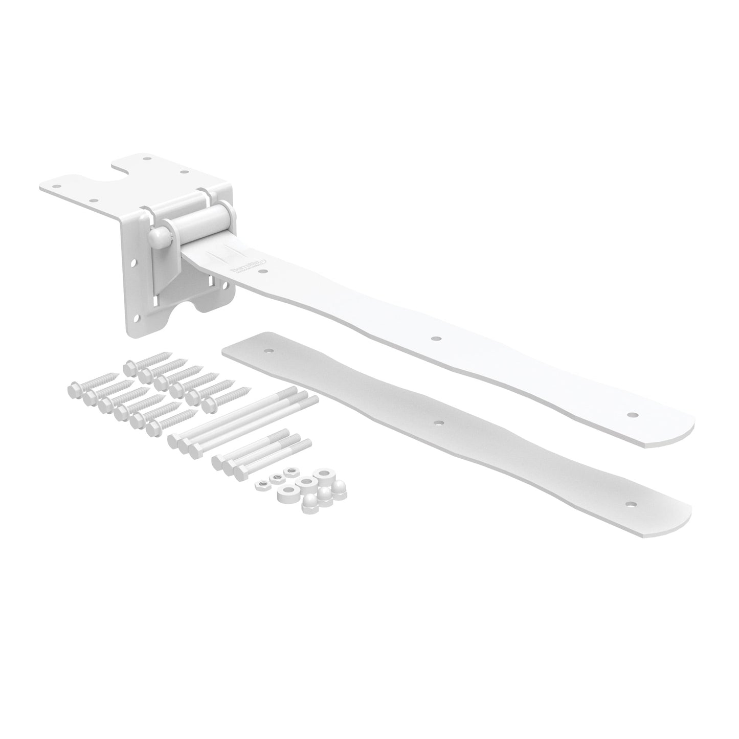 Strap Hinge - Drive Gate-Hinges-BOL Hardware-White-12-FenceCenter