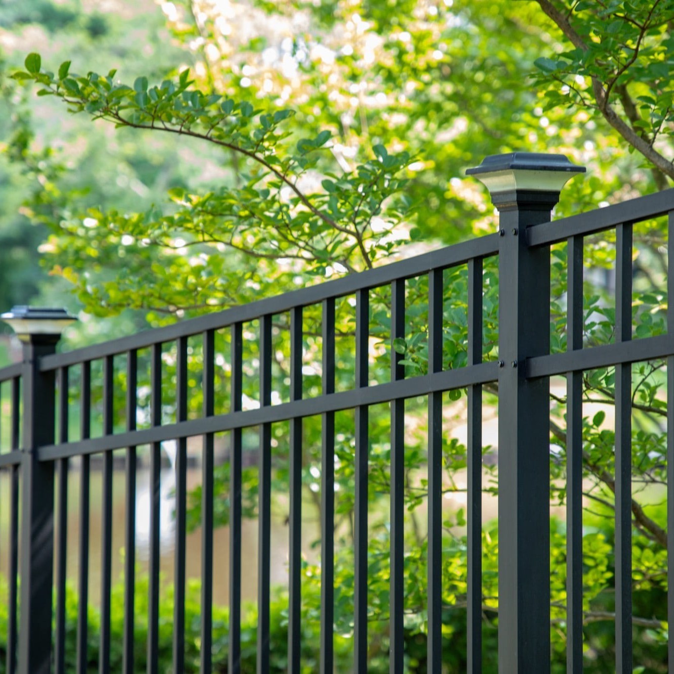 Granite Home Series - Fence Panel - 4' x 6'-Aluminum Fence Panels-ActiveYards-Black-FenceCenter