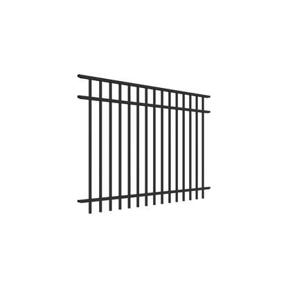 Granite Home Series - Fence Panel - 4' x 6'-Aluminum Fence Panels-ActiveYards-Black-FenceCenter