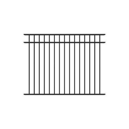 Granite Home Series - Fence Panel - 4½' x 6' Drop Rail-Aluminum Fence Panels-ActiveYards-Black-FenceCenter