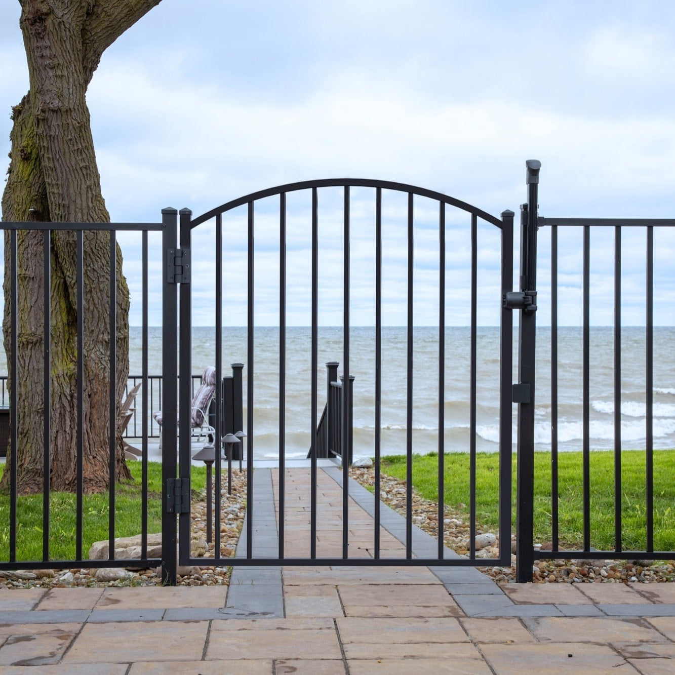 Bedrock Haven Series - Fence Panel - 4' x 6'-Aluminum Fence Panels-ActiveYards-Black-FenceCenter