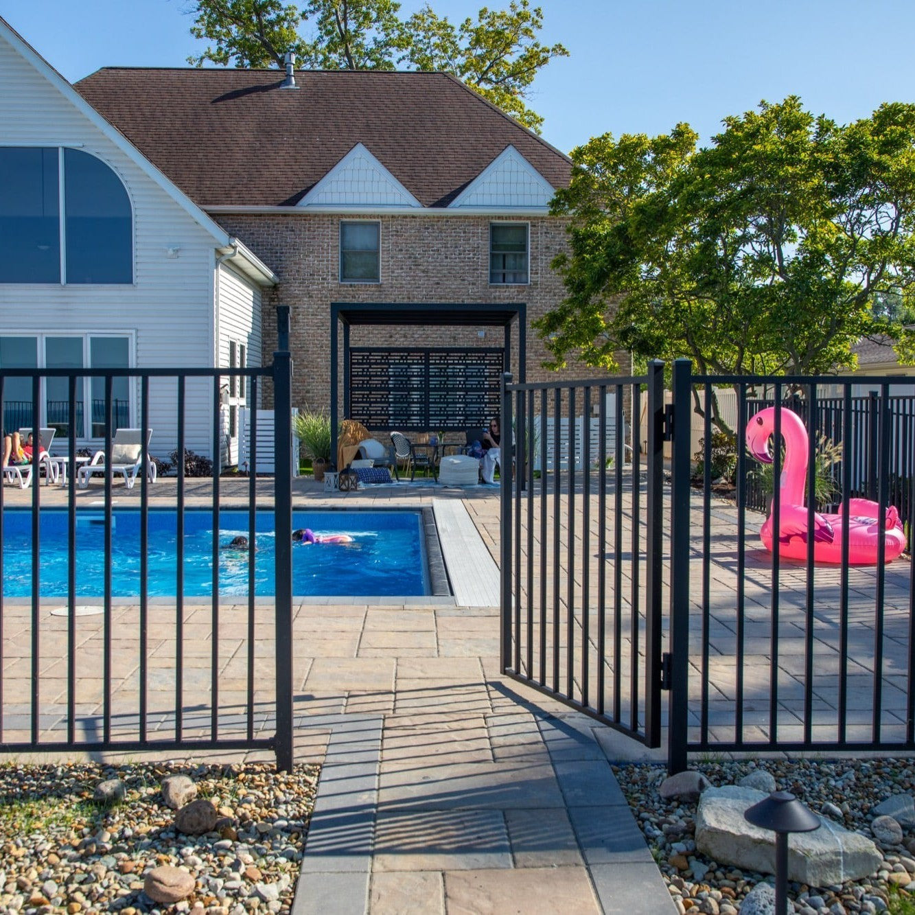 Bedrock Haven Series - Fence Panel - 4' x 6'-Aluminum Fence Panels-ActiveYards-Black-FenceCenter