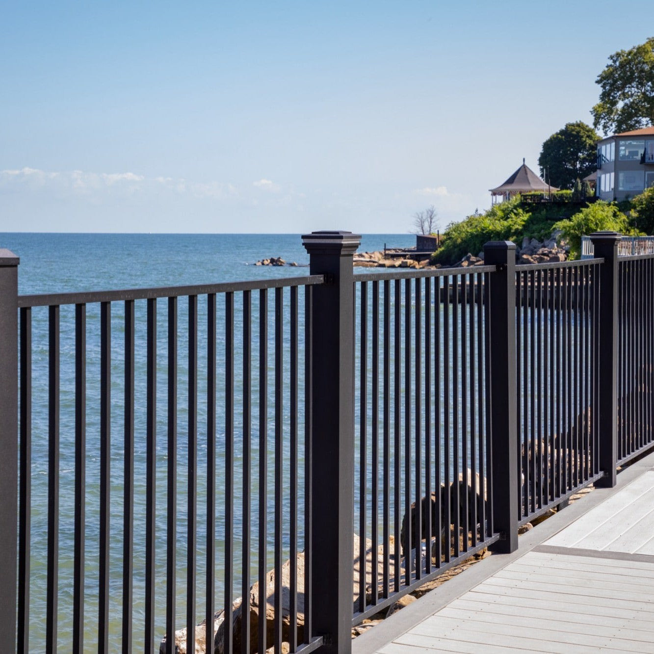 Bedrock Haven Series - Fence Panel - 4' x 6'-Aluminum Fence Panels-ActiveYards-Black-FenceCenter