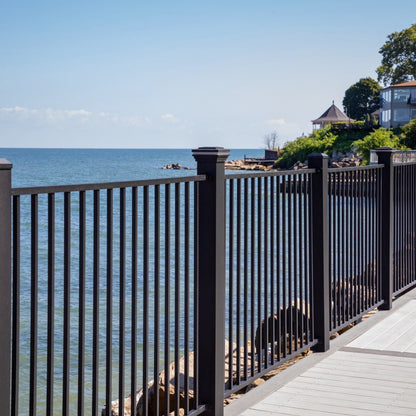 Bedrock Haven Series - Fence Panel - 4' x 6'-Aluminum Fence Panels-ActiveYards-Black-FenceCenter