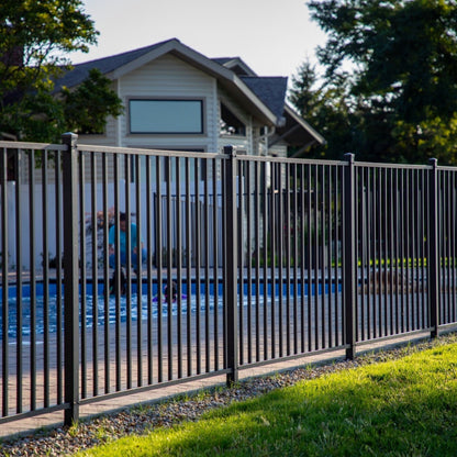 Bedrock Haven Series - Fence Panel - 4' x 6'-Aluminum Fence Panels-ActiveYards-Black-FenceCenter