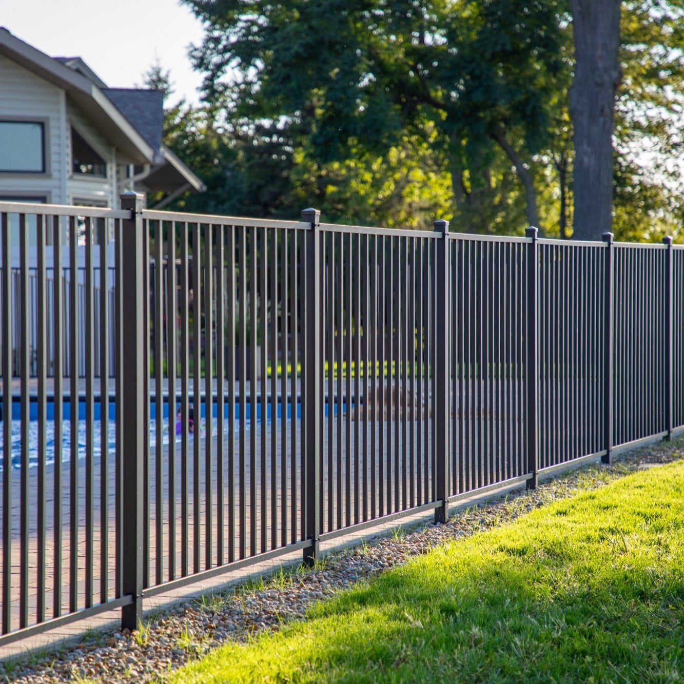 Bedrock Haven Series - Fence Panel - 4' x 6'-Aluminum Fence Panels-ActiveYards-Black-FenceCenter