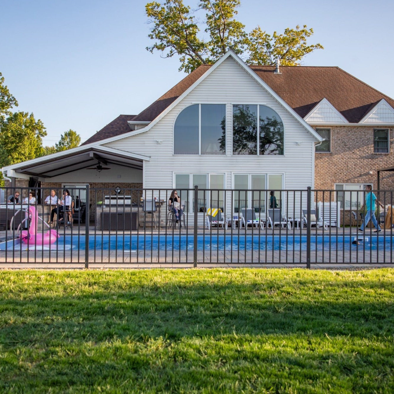 Bedrock Haven Series - Fence Panel - 4' x 6'-Aluminum Fence Panels-ActiveYards-Black-FenceCenter