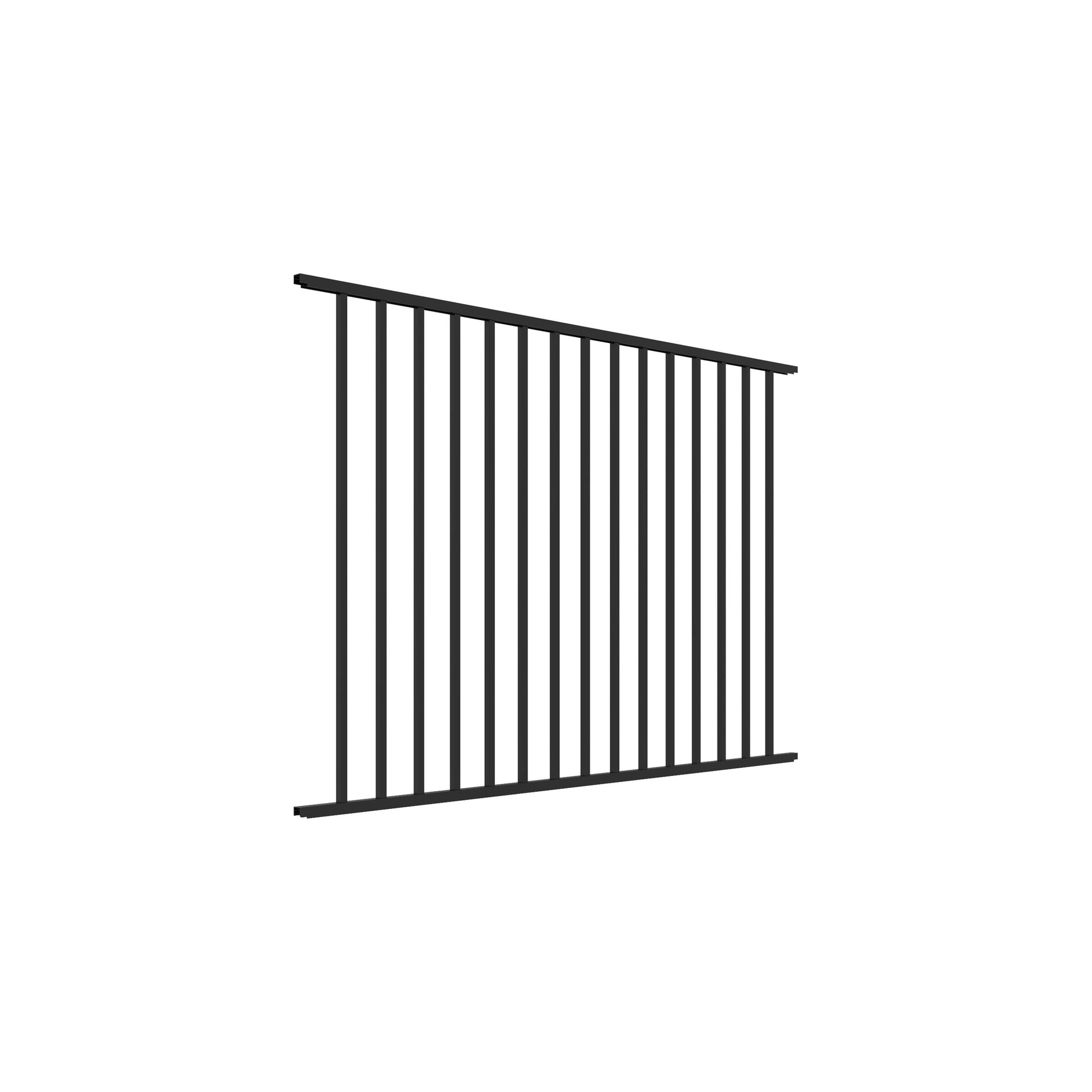 Bedrock Haven Series - Fence Panel - 4' x 6'-Aluminum Fence Panels-ActiveYards-Black-FenceCenter
