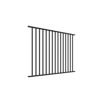 Bedrock Haven Series - Fence Panel - 4' x 6'-Aluminum Fence Panels-ActiveYards-Black-FenceCenter