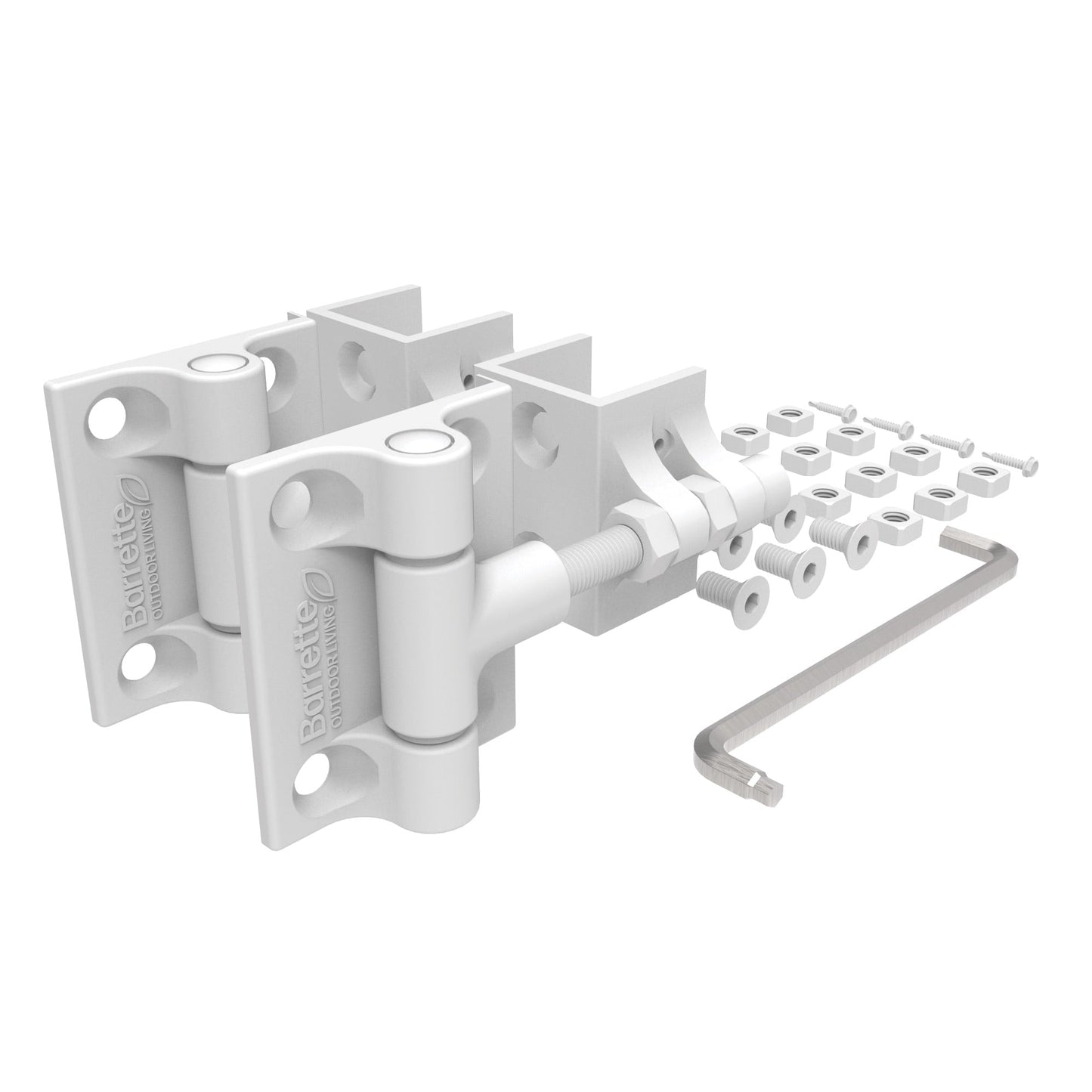 Estate Gate Hinge - 2" Upright-Hinges-BOL Hardware-White-6-FenceCenter