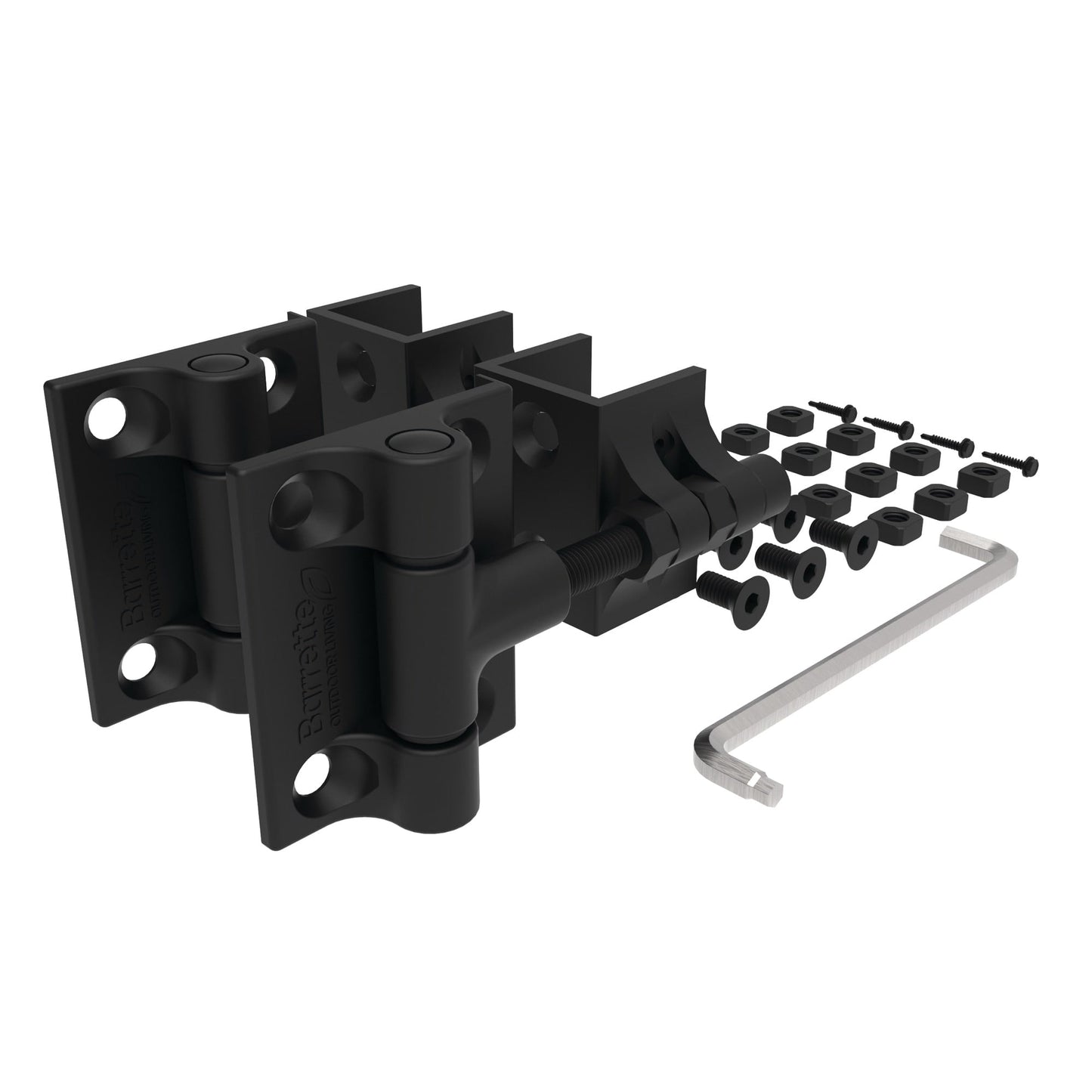 Estate Gate Hinge - 2" Upright-Hinges-BOL Hardware-Black-6-FenceCenter