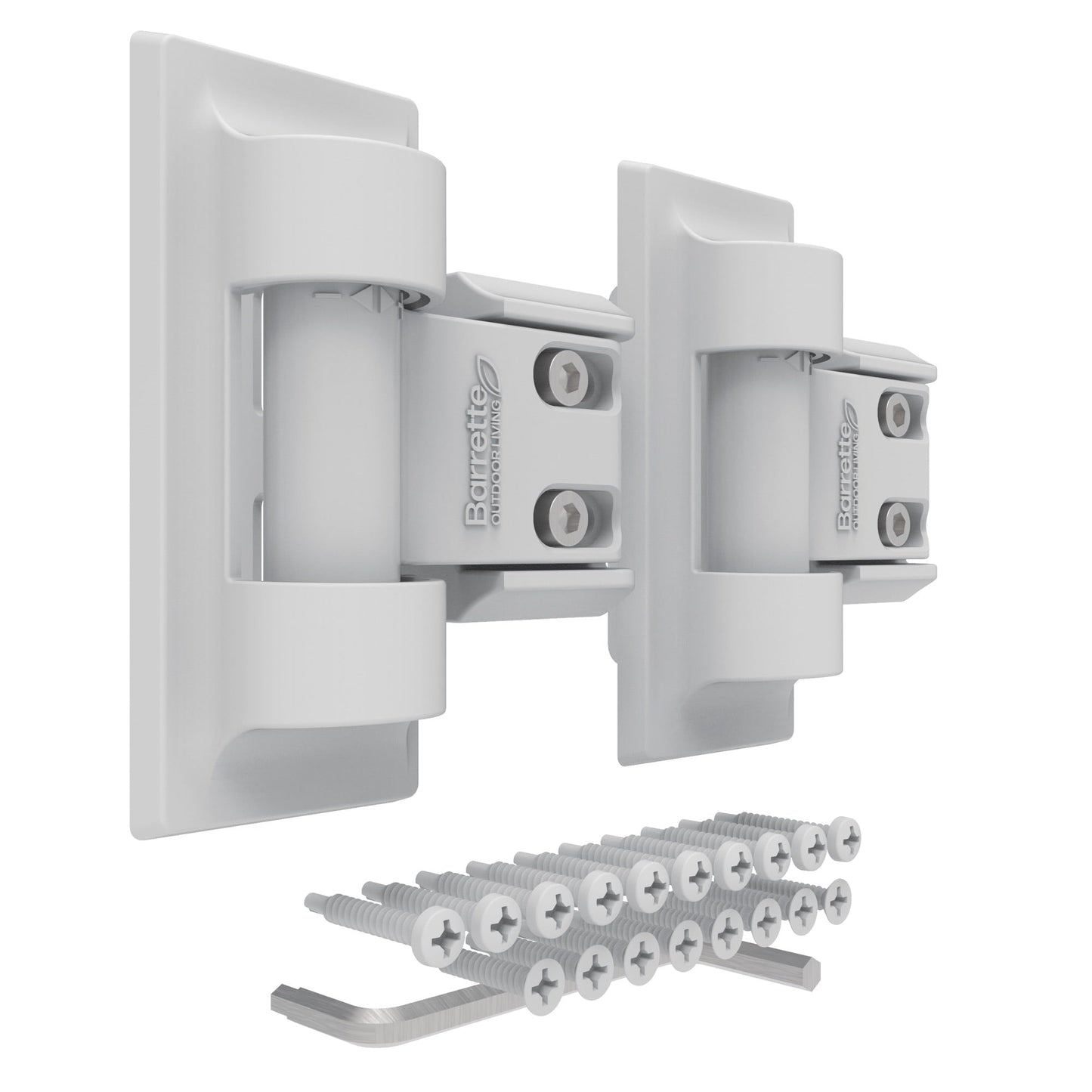 Modern Wrap Hinge - Standard-Hinges-BOL Hardware-White-12-FenceCenter