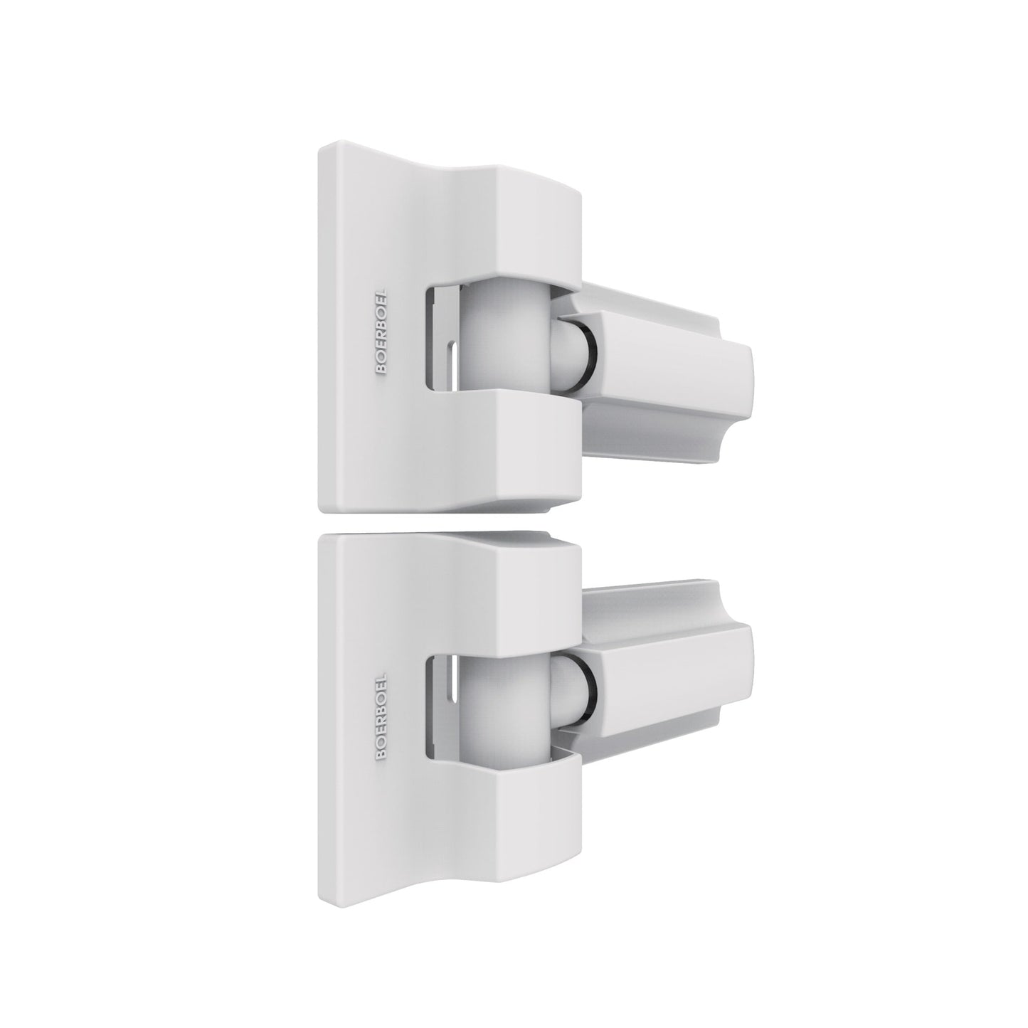 Modern Wrap Hinge - Heavy Duty-Hinges-BOL Hardware-White Stainless Steel-8-FenceCenter