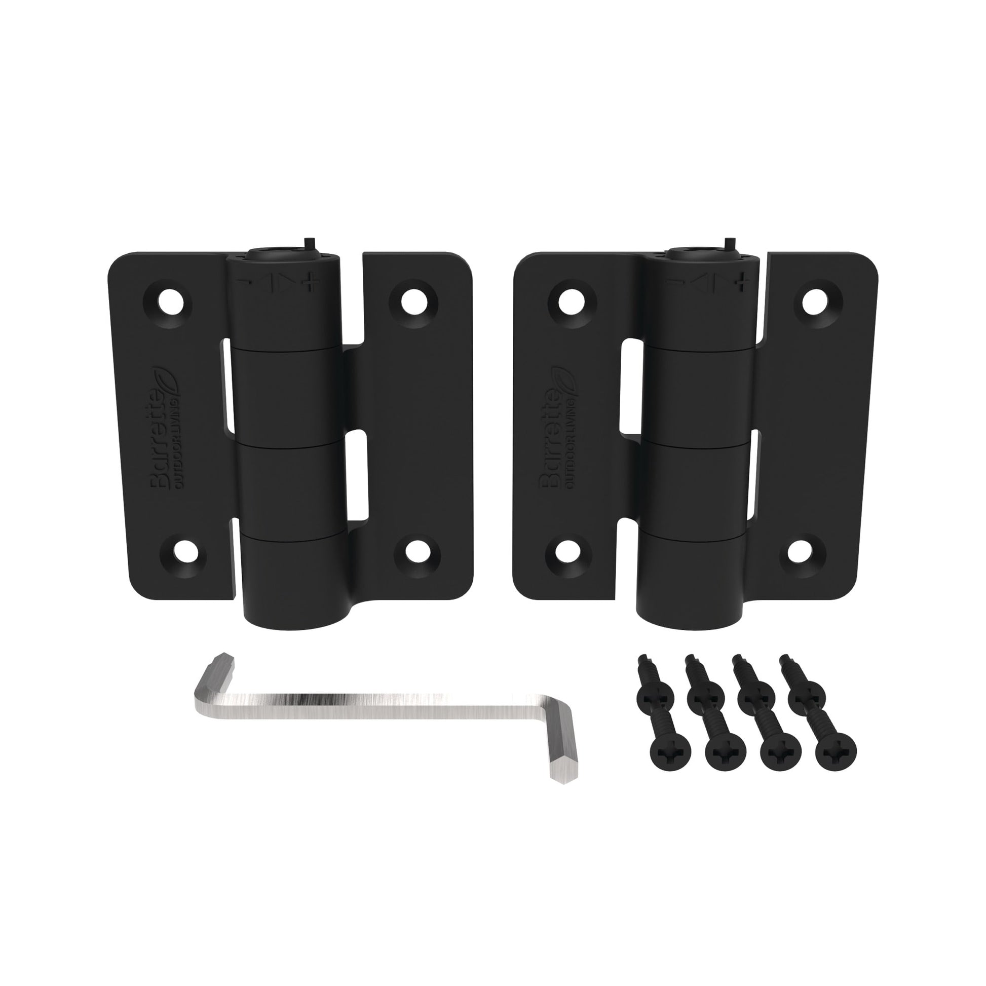 Butterfly Hinge - Compact Aluminum-Hinges-BOL Hardware-Black-36-FenceCenter