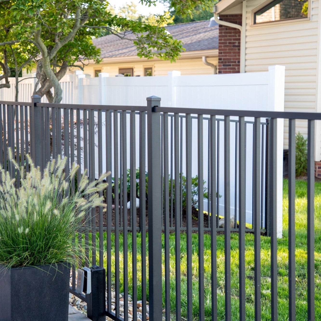Bedrock Haven Series - Fence Panel - 4' x 6'-Aluminum Fence Panels-ActiveYards-Black-FenceCenter