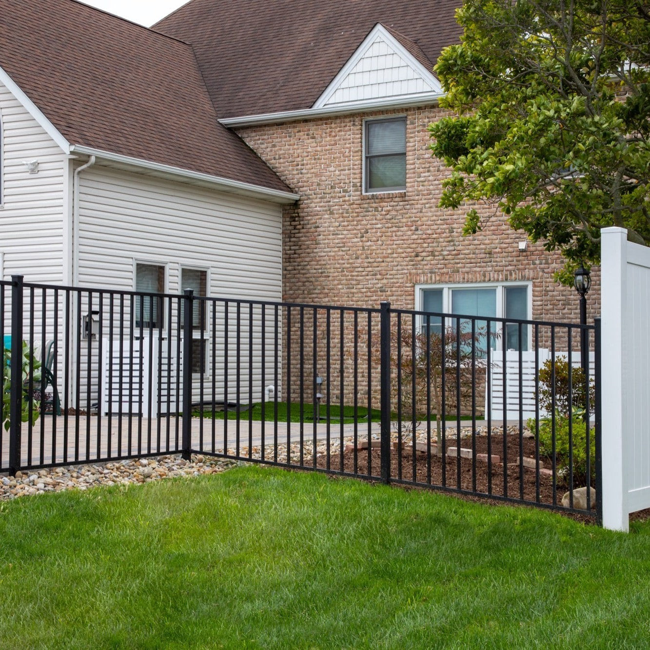 Bedrock Haven Series - Fence Panel - 4' x 6'-Aluminum Fence Panels-ActiveYards-Black-FenceCenter