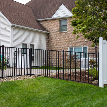 Bedrock Haven Series - Fence Panel - 4' x 6'-Aluminum Fence Panels-ActiveYards-Black-FenceCenter