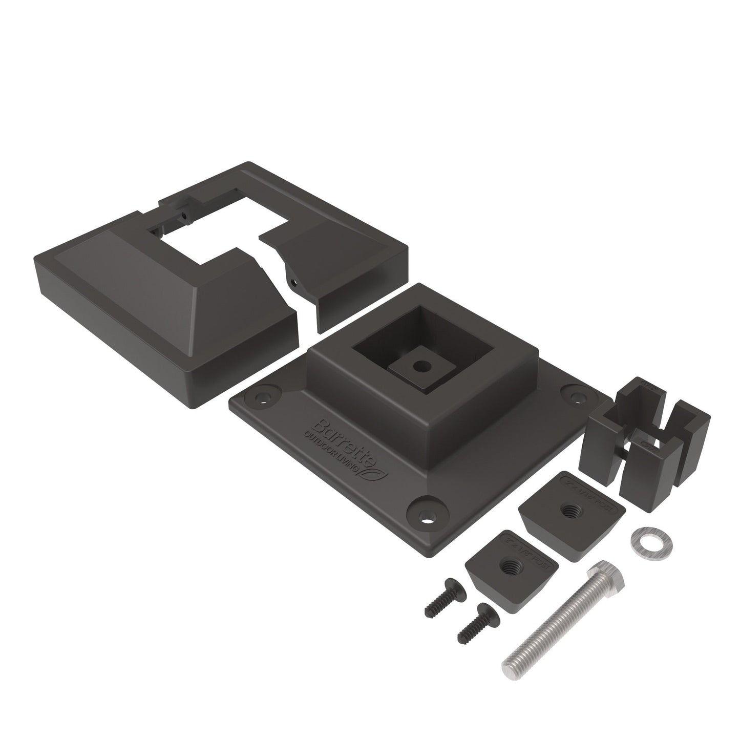 Surface Mount & Cover G2 - 2"-Accessories-BOL Hardware-Bronze-12-FenceCenter