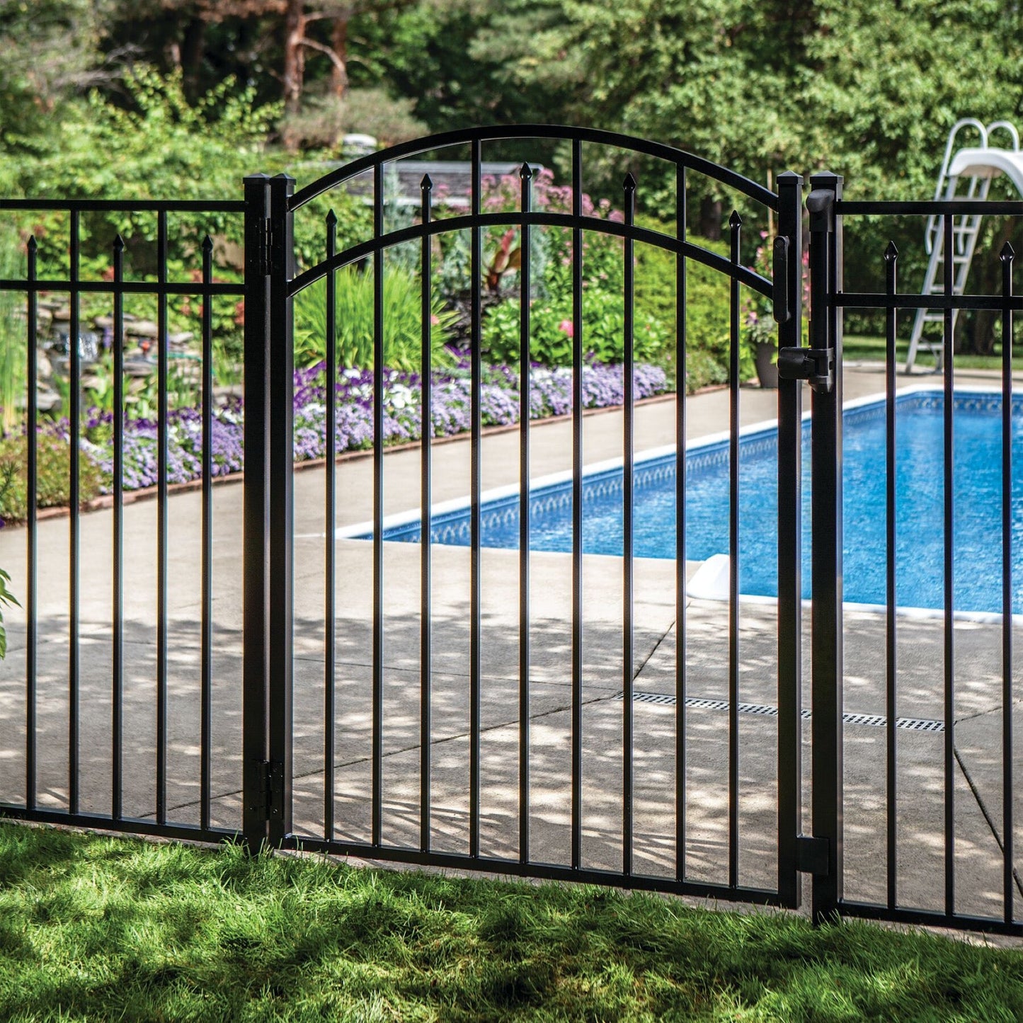 Pool Safety Latch - Locking - Compact-Latches-BOL Hardware-Black-9-FenceCenter