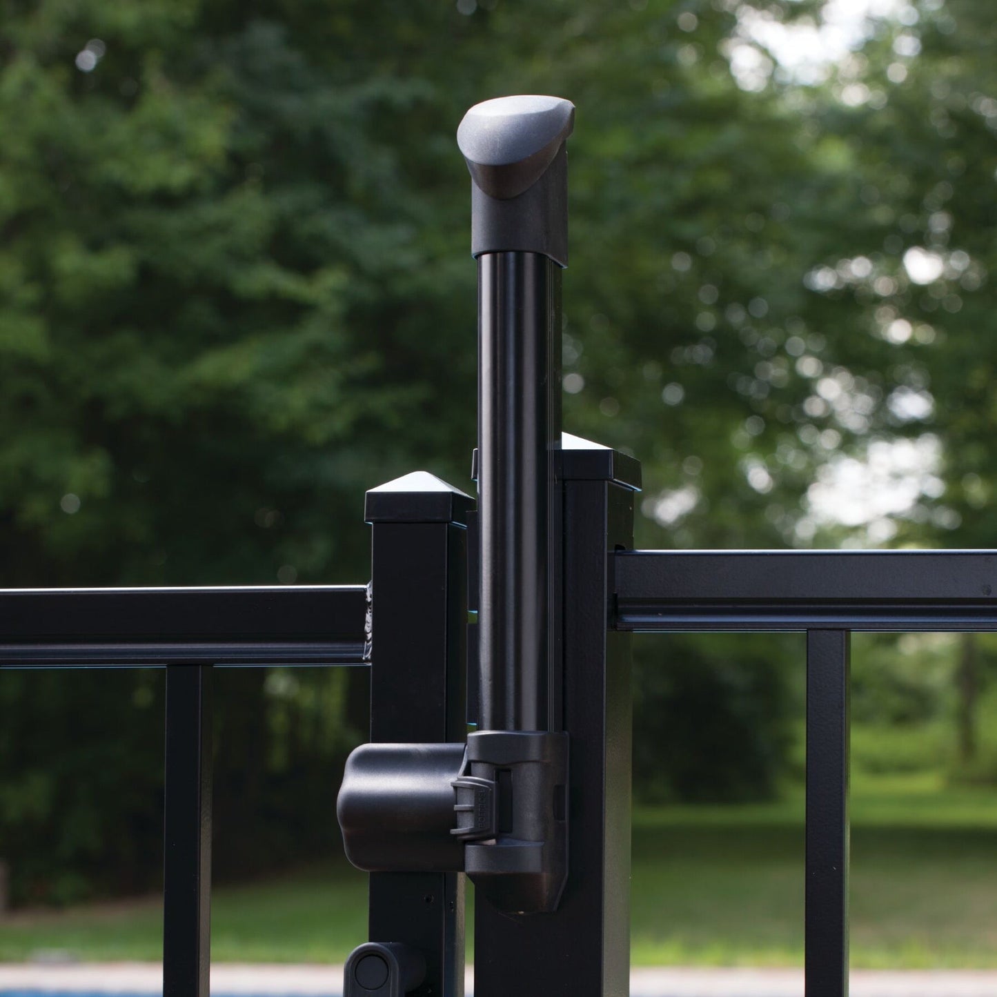 Pool Safety Latch - Locking - Compact-Latches-BOL Hardware-Black-9-FenceCenter