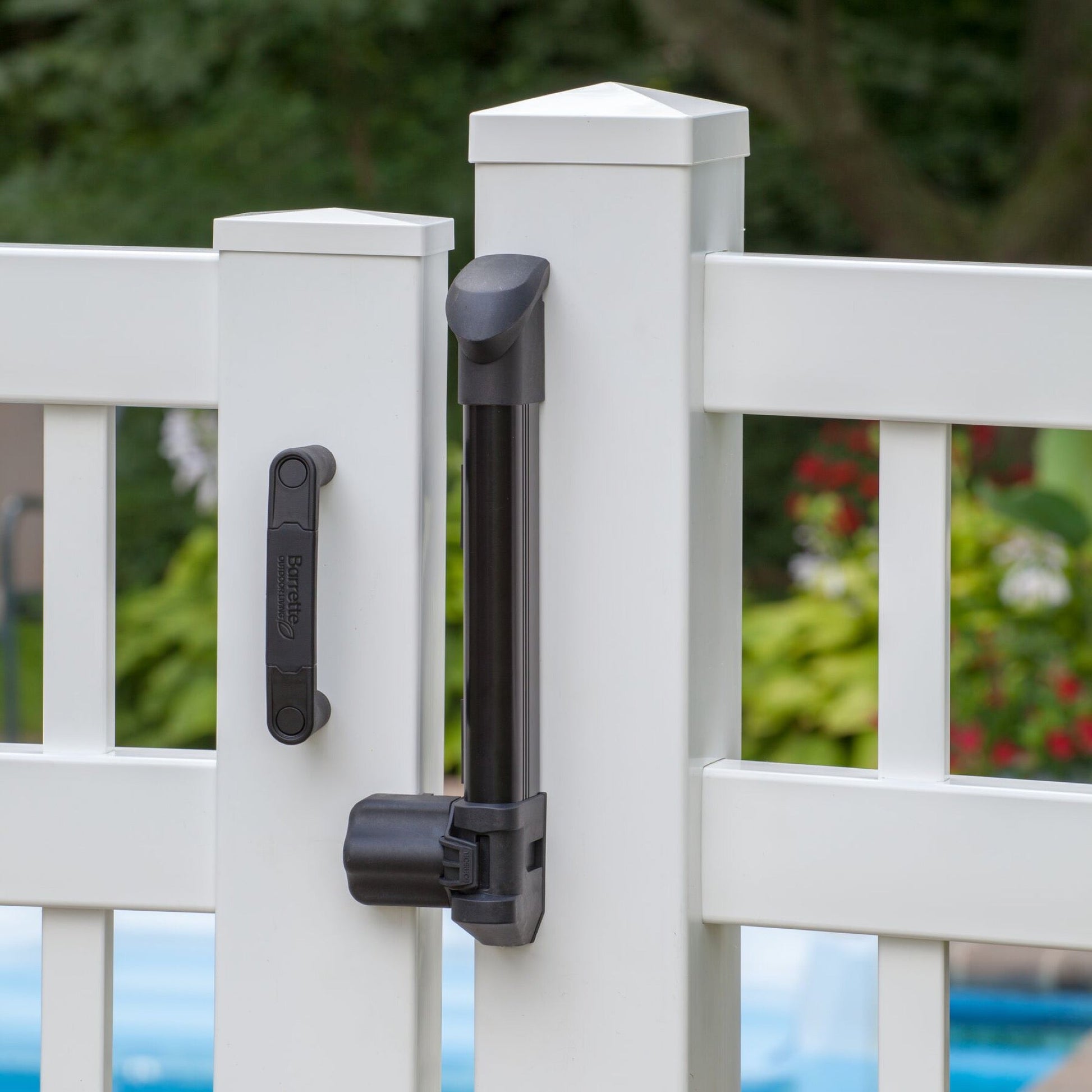 Pool Safety Latch - Locking - Compact-Latches-BOL Hardware-Black-9-FenceCenter