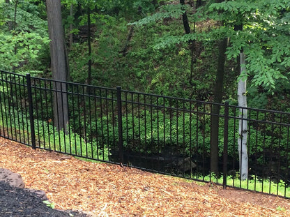 Granite Home Series - Fence Panel - 4½' x 6' Drop Rail-Aluminum Fence Panels-ActiveYards-Black-FenceCenter